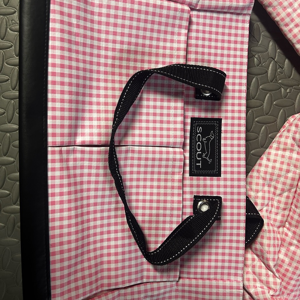 Scout Pink and Black Checkered Tote